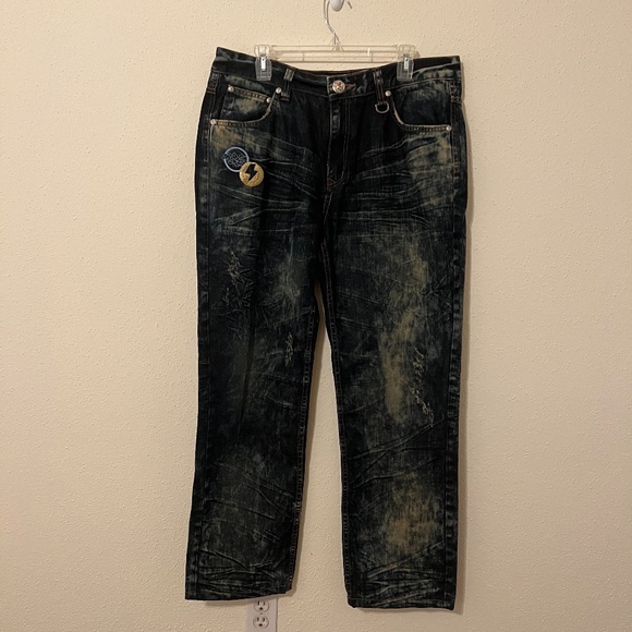 Takahashi Big Train Embroidered Jeans Size 37W